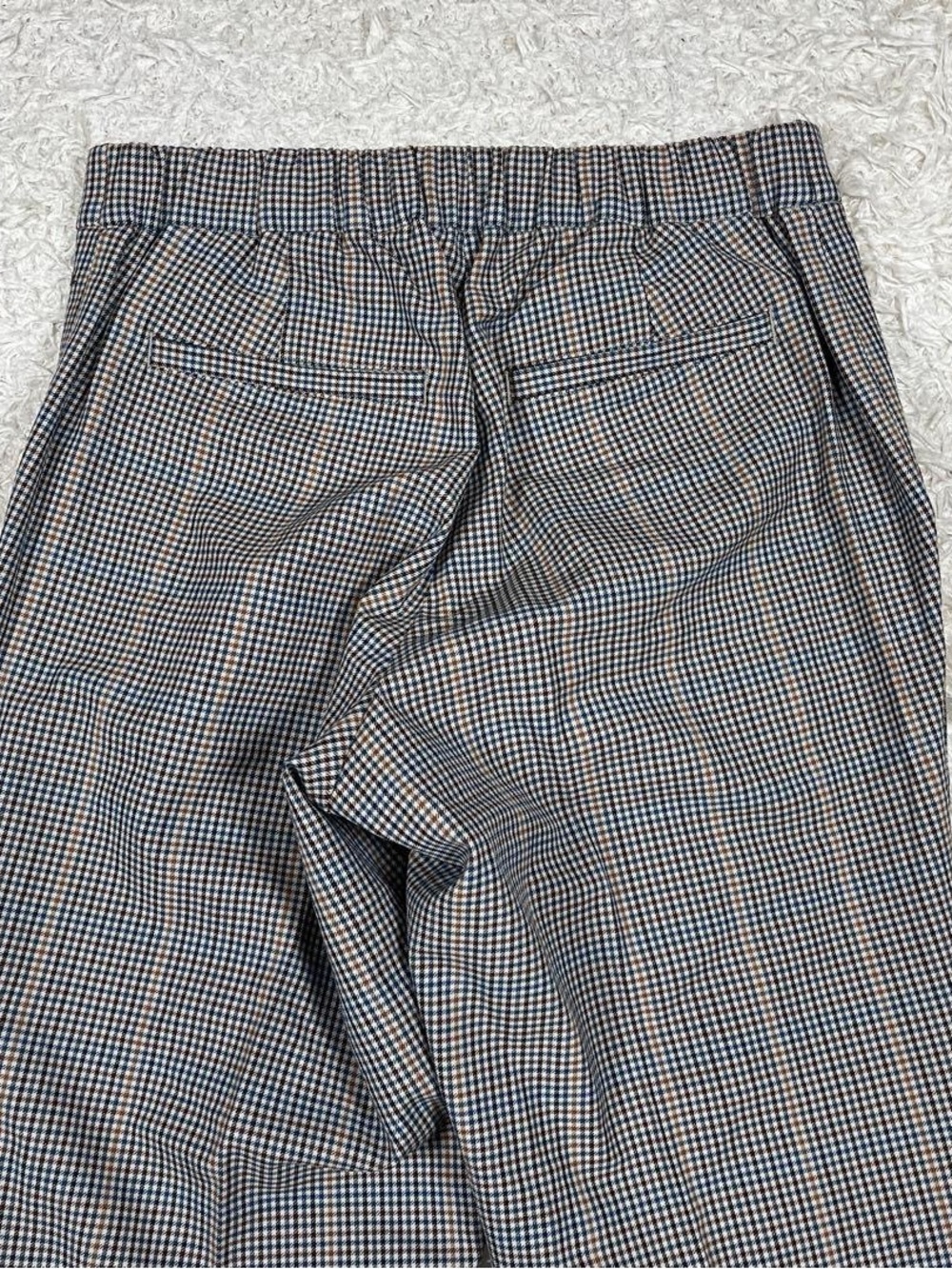 45R Check Pattern Wool Slacks Pants - Picture 12 of 15